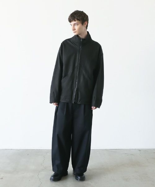 VU.ヴウ.deer leather stand collar bluson vu-a23-b25[BLACK]