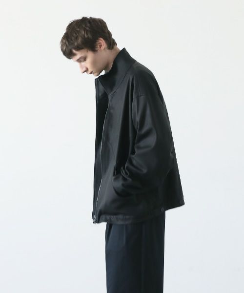 VU.ヴウ.deer leather stand collar bluson vu-a23-b25[BLACK]