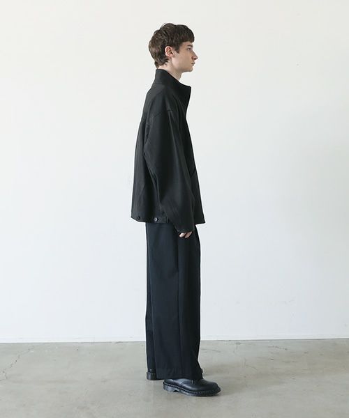 VU.ヴウ.deer leather stand collar bluson vu-a23-b25[BLACK]