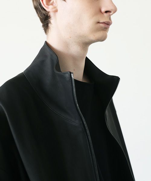 VU.ヴウ.deer leather stand collar bluson vu-a23-b25[BLACK]