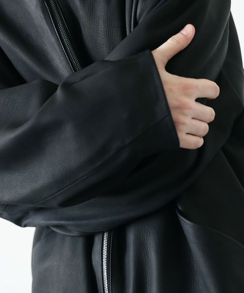 VU.ヴウ.deer leather stand collar bluson vu-a23-b25[BLACK]