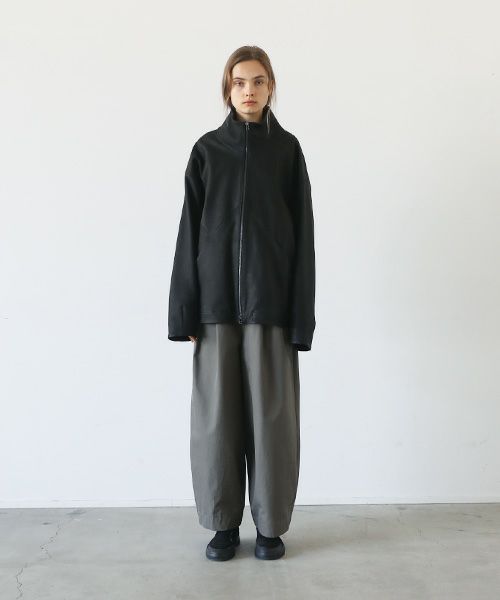 VU.ヴウ.deer leather stand collar bluson vu-a23-b25[BLACK]