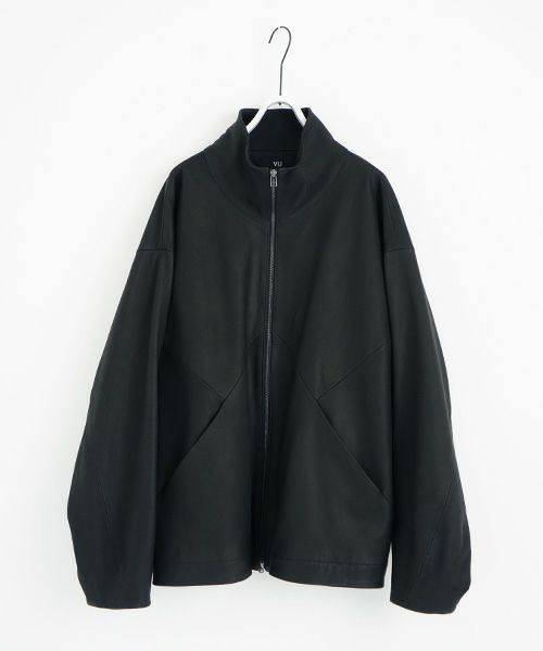 VU.ヴウ.deer leather stand collar bluson vu-a23-b25[BLACK]