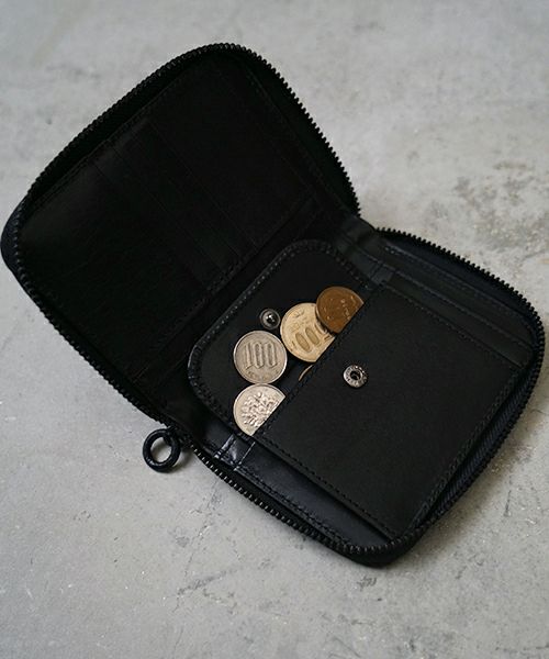 VU PRODUCT ヴウプロダクト cow leather zip wallet [BLACK] vu-product-B13 ワックスレザージップウォレット　栃木レザー財布