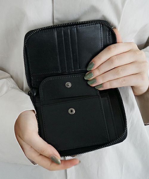 VU PRODUCT ヴウプロダクト cow leather zip wallet [BLACK] vu-product-B13 ワックスレザージップウォレット　栃木レザー財布