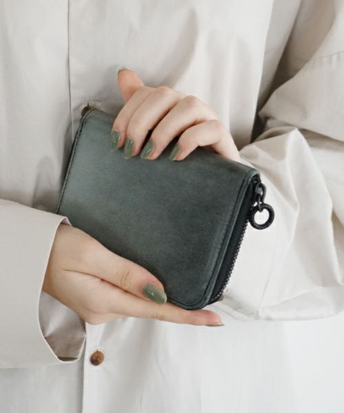 VU PRODUCT ヴウプロダクト WAX cow leather zip wallet [WAX BLACK] vu-product-B13 ワックスレザージップウォレット　栃木レザー財布