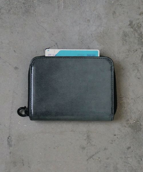 VU PRODUCT ヴウプロダクト WAX cow leather zip wallet [WAX BLACK] vu-product-B13 ワックスレザージップウォレット　栃木レザー財布