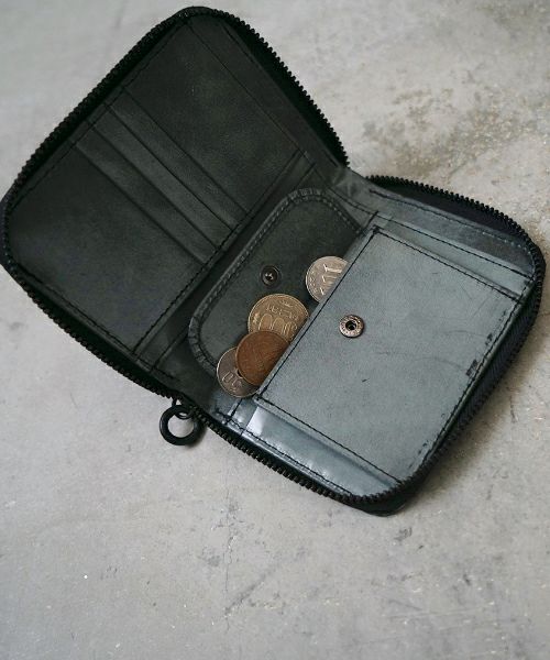VU PRODUCT ヴウプロダクト WAX cow leather zip wallet [WAX BLACK] vu-product-B13 ワックスレザージップウォレット　栃木レザー財布