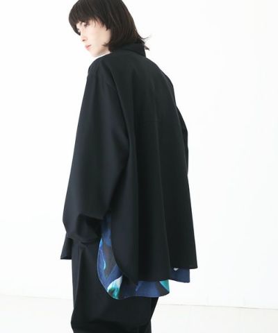 VUy.ヴウワイ.two slit shirt vuy-a23-s01[BLACK×PAINT]