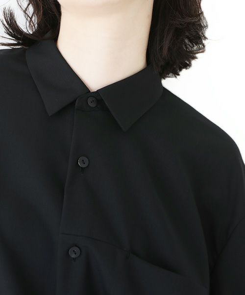 VUy.ヴウワイ.two slit shirt vuy-a23-s01[BLACK×PAINT]