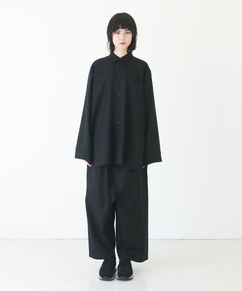 VUy.ヴウワイ.two slit shirt vuy-a23-s01[BLACK×PAINT]