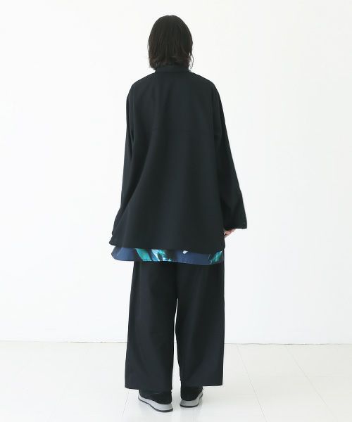 VUy.ヴウワイ.two slit shirt vuy-a23-s01[BLACK×PAINT]