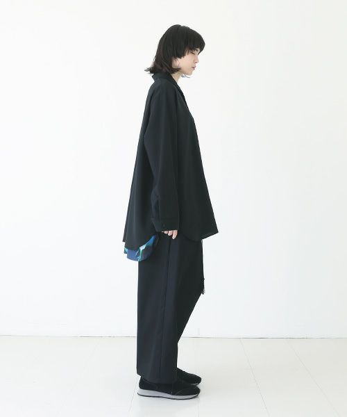 VUy.ヴウワイ.two slit shirt vuy-a23-s01[BLACK×PAINT]