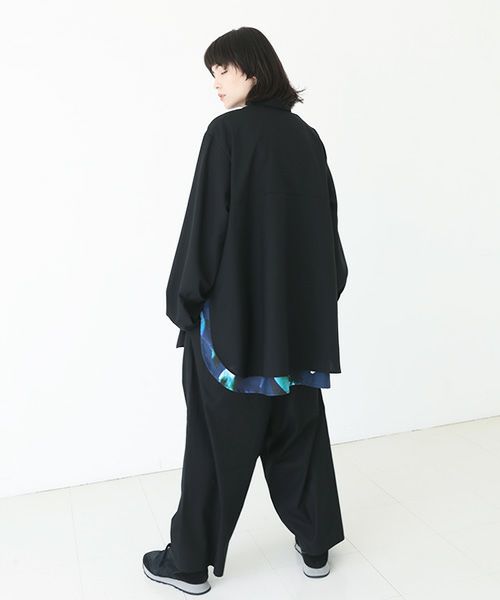 VUy.ヴウワイ.two slit shirt vuy-a23-s01[BLACK×PAINT]