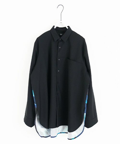 VUy.ヴウワイ.two slit shirt vuy-a23-s01[BLACK×PAINT]