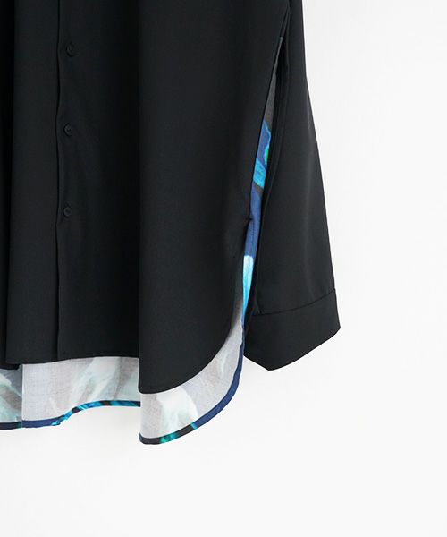 VUy.ヴウワイ.two slit shirt vuy-a23-s01[BLACK×PAINT]