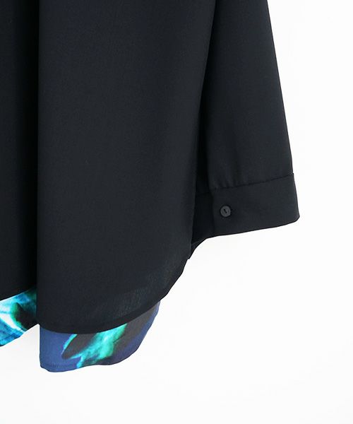 VUy.ヴウワイ.two slit shirt vuy-a23-s01[BLACK×PAINT]