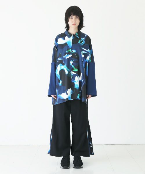 VUy.ヴウワイ.dolman shirt vuy-a23-s02[BLUE×PAINT]