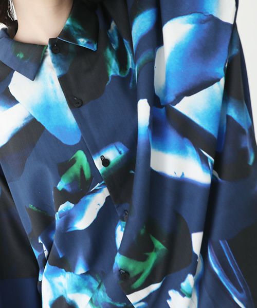 VUy.ヴウワイ.dolman shirt vuy-a23-s02[BLUE×PAINT]