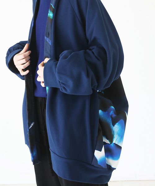 VUy.ヴウワイ.big cardigan vuy-a23-k03[BLUE×PAINT]