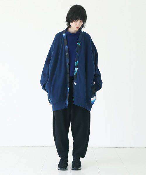 VUy.ヴウワイ.big cardigan vuy-a23-k03[BLUE×PAINT]