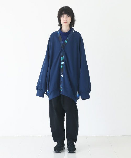 VUy.ヴウワイ.big cardigan vuy-a23-k03[BLUE×PAINT]