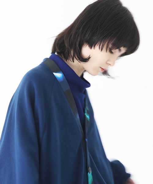 VUy.ヴウワイ.big cardigan vuy-a23-k03[BLUE×PAINT]
