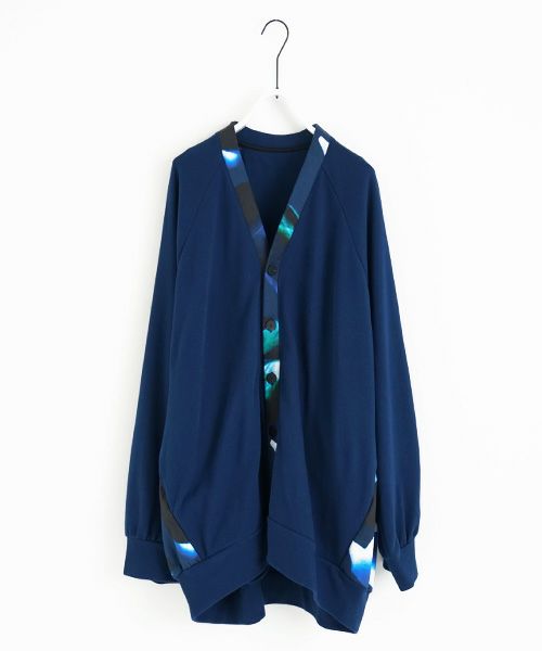 VUy.ヴウワイ.big cardigan vuy-a23-k03[BLUE×PAINT]