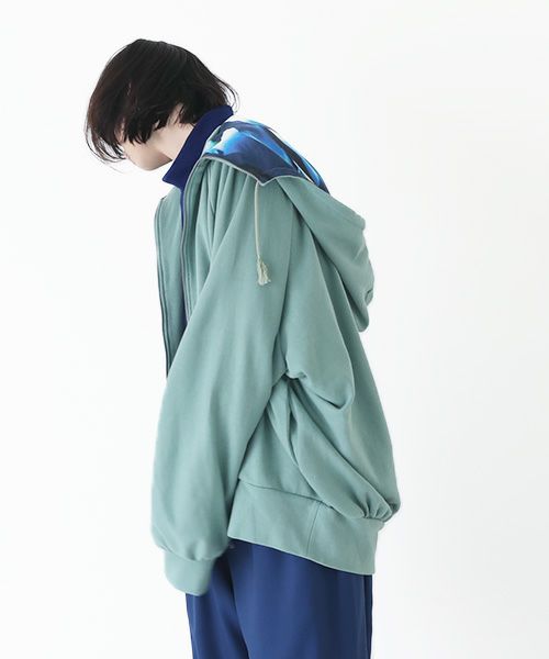 VUy.ヴウワイ.big hoody vuy-a23-k04[GREEN×PAINT]