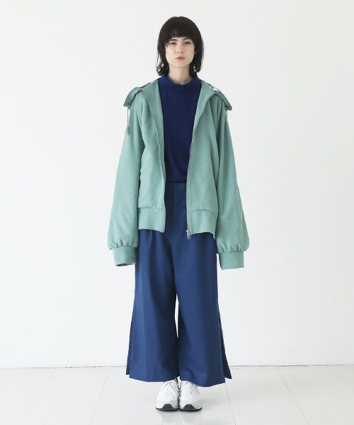 VUy.ヴウワイ.big hoody vuy-a23-k04[GREEN×PAINT]