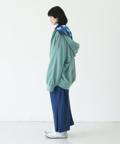 VUy.ヴウワイ.big hoody vuy-a23-k04[GREEN×PAINT]