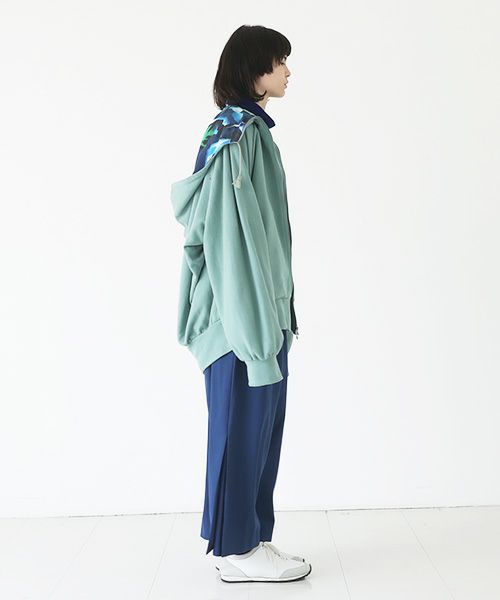 VUy.ヴウワイ.big hoody vuy-a23-k04[GREEN×PAINT]