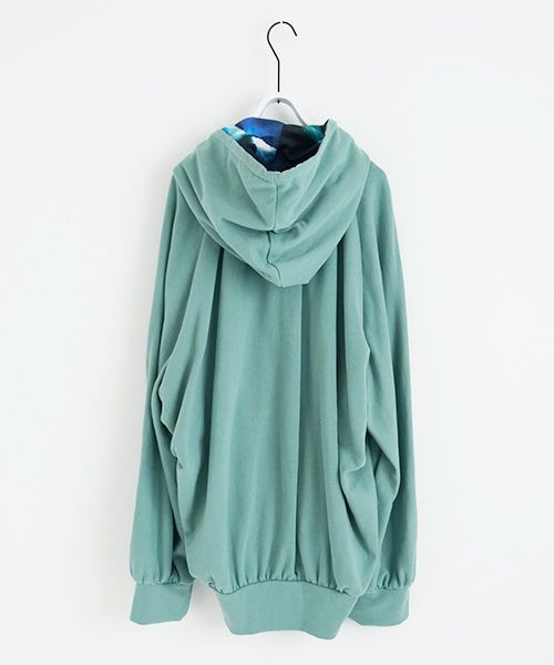 VUy.ヴウワイ.big hoody vuy-a23-k04[GREEN×PAINT]
