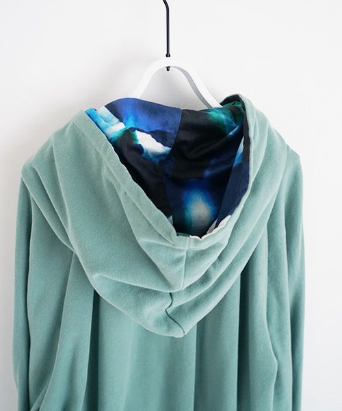 VUy.ヴウワイ.big hoody vuy-a23-k04[GREEN×PAINT]