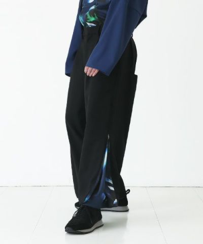 VUy.ヴウワイ.box slit pants vuy-a23-p02[BLACK×PAINT]