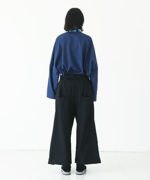 VUy.ヴウワイ.box slit pants vuy-a23-p02[BLACK×PAINT]