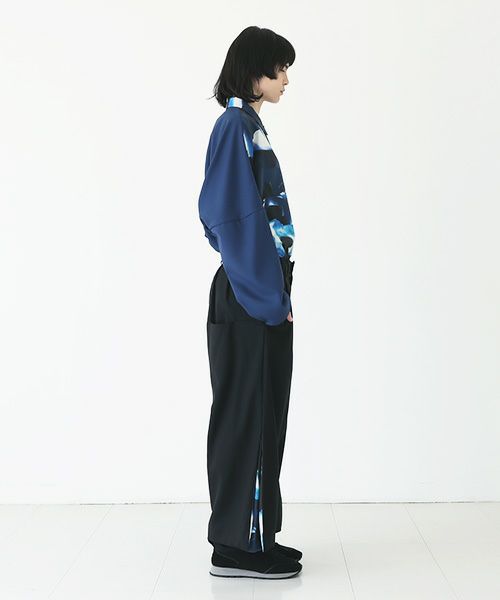 VUy.ヴウワイ.box slit pants vuy-a23-p02[BLACK×PAINT]