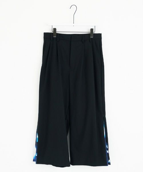 VUy.ヴウワイ.box slit pants vuy-a23-p02[BLACK×PAINT]