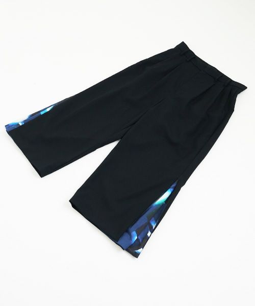 VUy.ヴウワイ.box slit pants vuy-a23-p02[BLACK×PAINT]