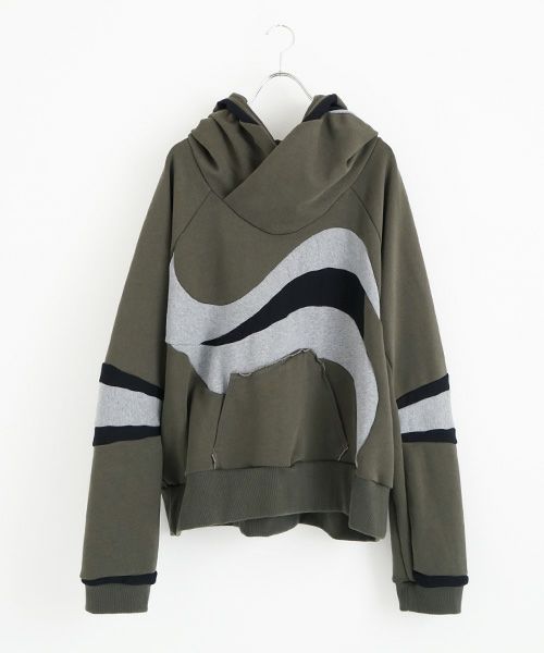 BALMUNG  バルムング.23AW01 フロウクロスフーディ[ダークカーキ]