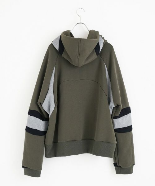 BALMUNG  バルムング.23AW01 フロウクロスフーディ[ダークカーキ]