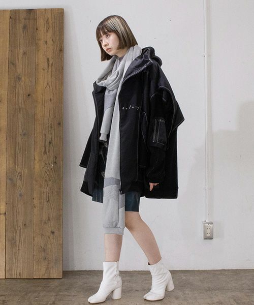 BALMUNG バルムング 23AW09 重ねハイネックビッグパーカー(debri