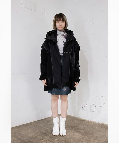 BALMUNG バルムング 23AW09 重ねハイネックビッグパーカー(debri