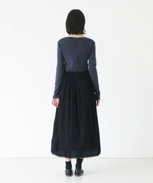 KristenseN DU NORD.クリステンセンドゥノルド.SKIRT [332-12332/E-247/10 Black]