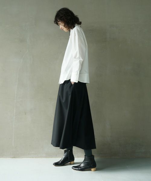 Mochi.モチ.finx cotton shirt [off white]