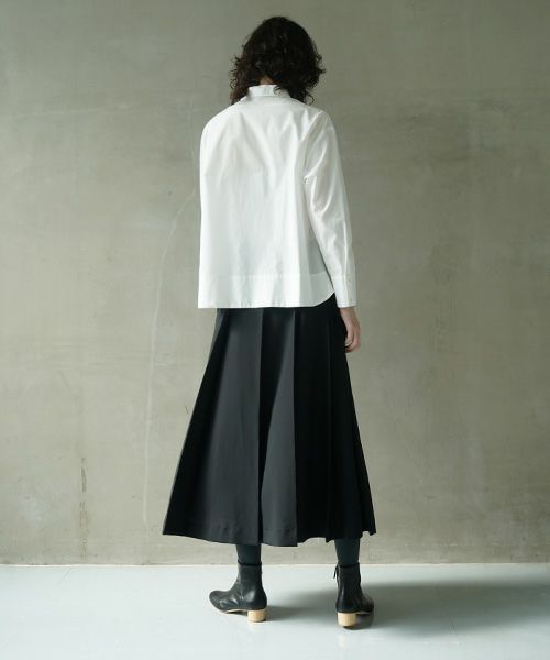 Mochi.モチ.finx cotton shirt [off white]