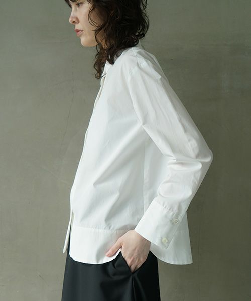 Mochi.モチ.finx cotton shirt [off white]