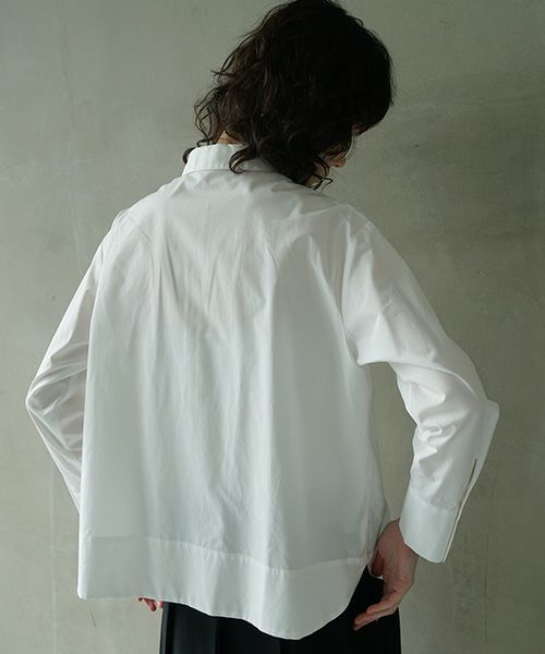 Mochi.モチ.finx cotton shirt [off white]