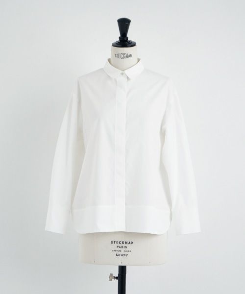 Mochi.モチ.finx cotton shirt [off white]
