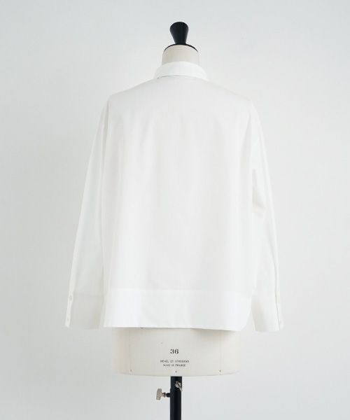 Mochi.モチ.finx cotton shirt [off white]